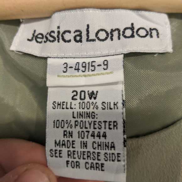 🍃 silk Jessica London green dress🍃 - Picture 2 of 2